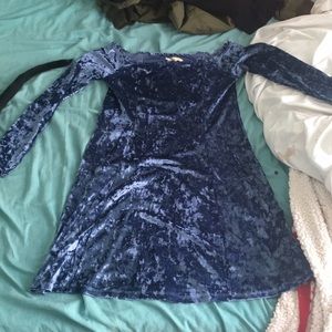 Velvet off the shoulder dress